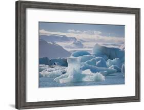 Iceland. East Region. Jokulsarlon. Glacial Lake. Icebergs in the Lake-Inger Hogstrom-Framed Photographic Print