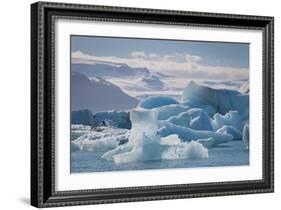 Iceland. East Region. Jokulsarlon. Glacial Lake. Icebergs in the Lake-Inger Hogstrom-Framed Photographic Print