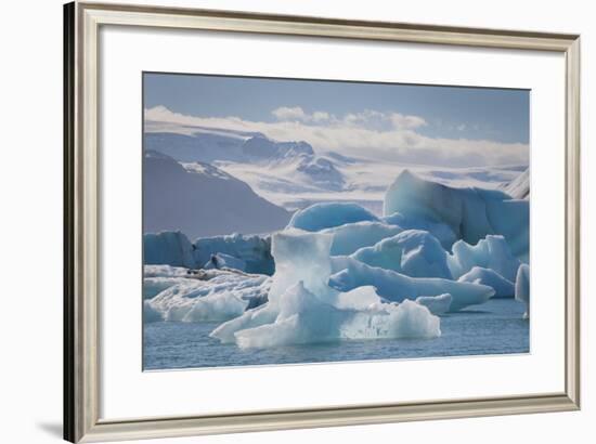 Iceland. East Region. Jokulsarlon. Glacial Lake. Icebergs in the Lake-Inger Hogstrom-Framed Photographic Print