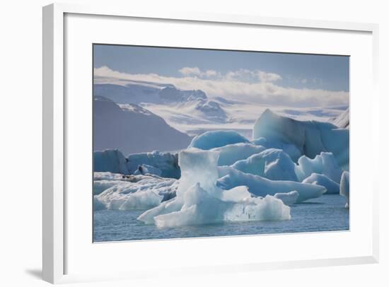 Iceland. East Region. Jokulsarlon. Glacial Lake. Icebergs in the Lake-Inger Hogstrom-Framed Photographic Print