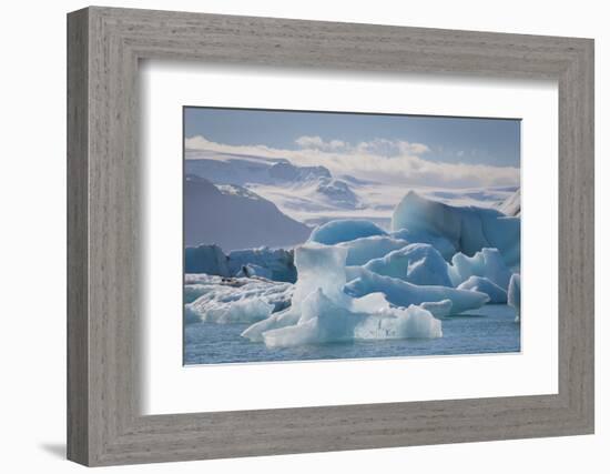 Iceland. East Region. Jokulsarlon. Glacial Lake. Icebergs in the Lake-Inger Hogstrom-Framed Photographic Print