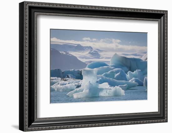 Iceland. East Region. Jokulsarlon. Glacial Lake. Icebergs in the Lake-Inger Hogstrom-Framed Photographic Print