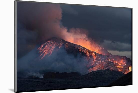 Iceland. Eruption of Fagradalsfjall Volcano.-Judith Zimmerman-Mounted Photographic Print