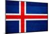 Iceland Flag Design with Wood Patterning - Flags of the World Series-Philippe Hugonnard-Mounted Art Print