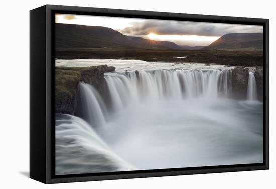 Iceland, Godafoss waterfall. The waterfall stretches over 30 meters-Ellen Goff-Framed Premier Image Canvas