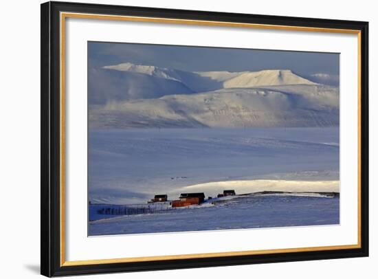 Iceland, Iceland, North-East, Winter Scenery with Saltvik, Federal Highway 87 to Husavik-Bernd Rommelt-Framed Photographic Print