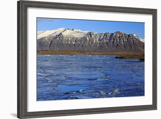 Iceland, Iceland, the South, Breidamerkurjökull, Glacier Ice in the Glacier Lagoon Jökulsarlon-Bernd Rommelt-Framed Photographic Print