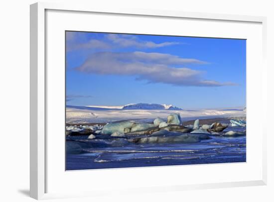 Iceland, Iceland, the South, Breidamerkurjökull, Glacier Ice in the Glacier Lagoon Jökulsarlon-Bernd Rommelt-Framed Photographic Print