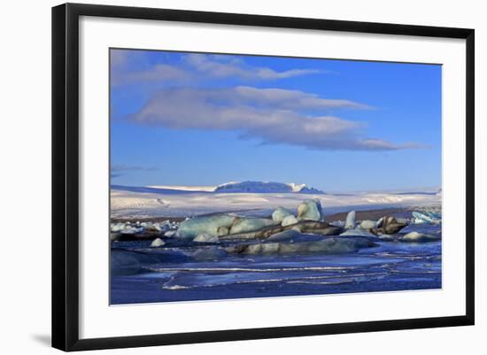 Iceland, Iceland, the South, Breidamerkurjökull, Glacier Ice in the Glacier Lagoon Jökulsarlon-Bernd Rommelt-Framed Photographic Print