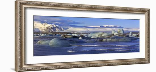 Iceland, Iceland, the South, Breidamerkurjökull, Glacier Ice in the Glacier Lagoon Jökulsarlon-Bernd Rommelt-Framed Photographic Print