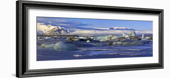 Iceland, Iceland, the South, Breidamerkurjökull, Glacier Ice in the Glacier Lagoon Jökulsarlon-Bernd Rommelt-Framed Photographic Print