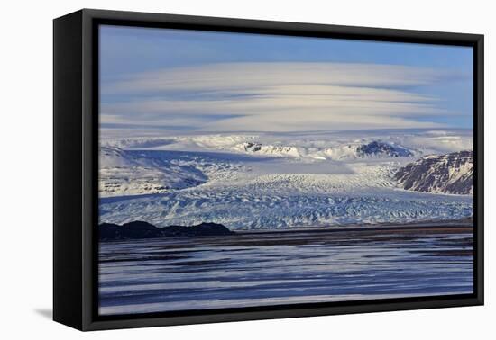 Iceland, Iceland, the South, Glacier Flaajökull-Bernd Rommelt-Framed Premier Image Canvas