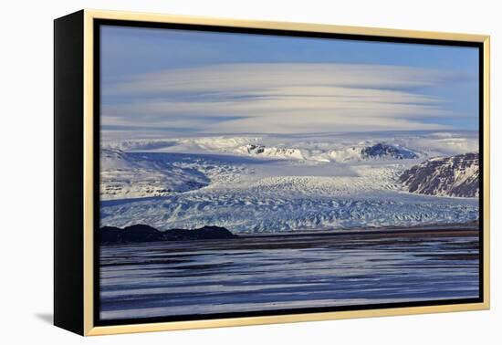 Iceland, Iceland, the South, Glacier Flaajökull-Bernd Rommelt-Framed Premier Image Canvas