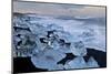 Iceland, Iceland, the South, Jökulsarlon, Breidamerkurjökull, Ice in the Breidamerkursandur-Bernd Rommelt-Mounted Photographic Print