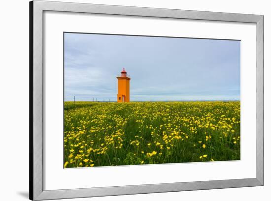 Iceland, Peninsula Reykjanes, Lighthouse-Catharina Lux-Framed Photographic Print