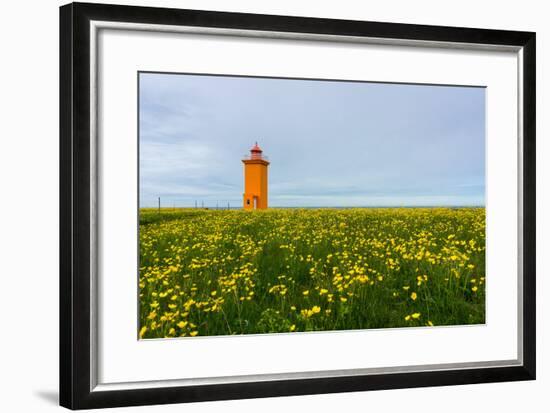 Iceland, Peninsula Reykjanes, Lighthouse-Catharina Lux-Framed Photographic Print