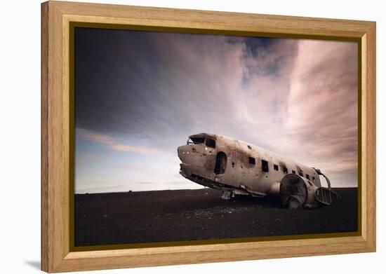 Iceland Plane Wreck-Nina Papiorek-Framed Premier Image Canvas