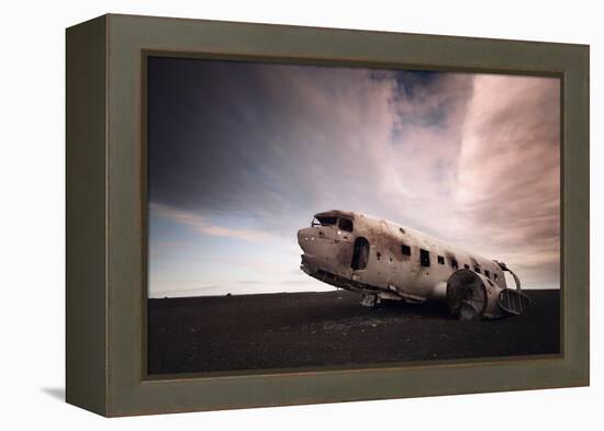 Iceland Plane Wreck-Nina Papiorek-Framed Premier Image Canvas