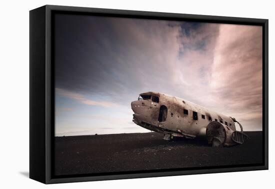 Iceland Plane Wreck-Nina Papiorek-Framed Premier Image Canvas