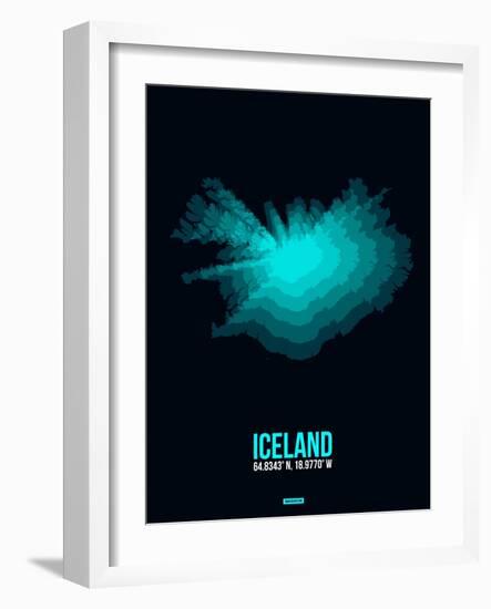 Iceland Radiant Map 2-NaxArt-Framed Art Print