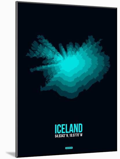 Iceland Radiant Map 2-NaxArt-Mounted Art Print