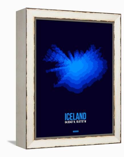 Iceland Radiant Map 3-NaxArt-Framed Stretched Canvas