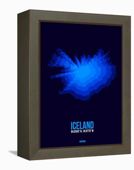 Iceland Radiant Map 3-NaxArt-Framed Stretched Canvas