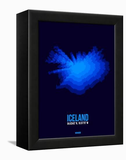 Iceland Radiant Map 3-NaxArt-Framed Stretched Canvas