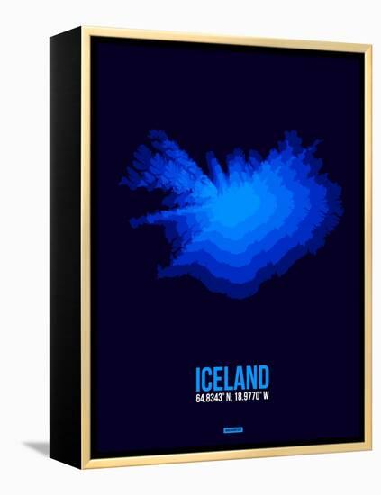 Iceland Radiant Map 3-NaxArt-Framed Stretched Canvas