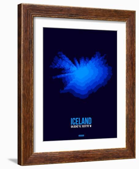 Iceland Radiant Map 3-NaxArt-Framed Art Print