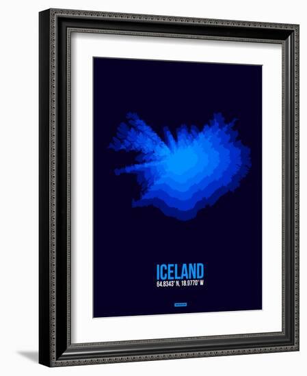 Iceland Radiant Map 3-NaxArt-Framed Art Print