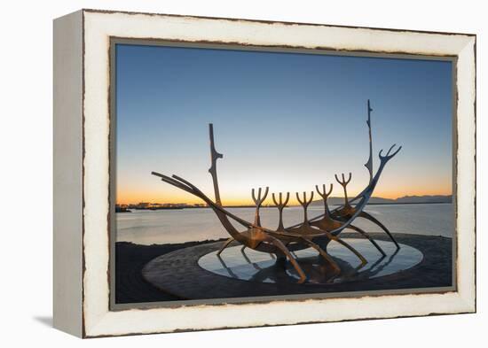 Iceland, Reykjavik, Solfar (Sun Voyager)-Christian Kober-Framed Premier Image Canvas