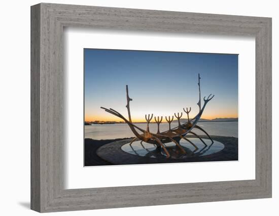 Iceland, Reykjavik, Solfar (Sun Voyager)-Christian Kober-Framed Photographic Print