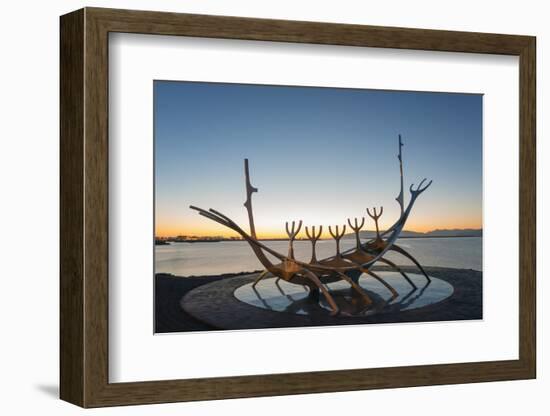 Iceland, Reykjavik, Solfar (Sun Voyager)-Christian Kober-Framed Photographic Print