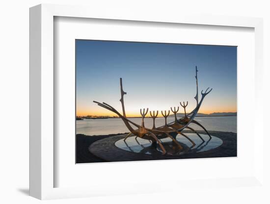 Iceland, Reykjavik, Solfar (Sun Voyager)-Christian Kober-Framed Photographic Print