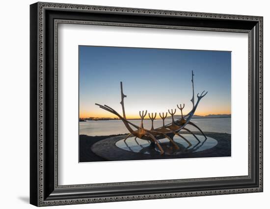 Iceland, Reykjavik, Solfar (Sun Voyager)-Christian Kober-Framed Photographic Print