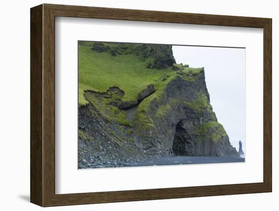 Iceland. Reyniskirkja Cliffs and Rocks of the Black Beach in South Iceland-Bill Bachmann-Framed Photographic Print