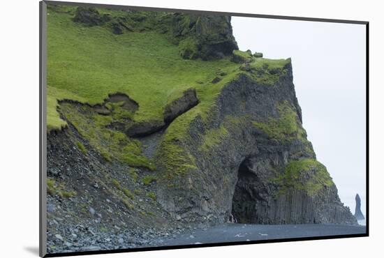 Iceland. Reyniskirkja Cliffs and Rocks of the Black Beach in South Iceland-Bill Bachmann-Mounted Photographic Print