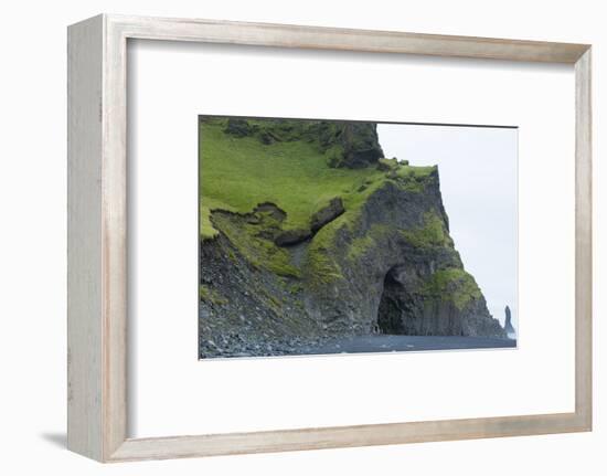 Iceland. Reyniskirkja Cliffs and Rocks of the Black Beach in South Iceland-Bill Bachmann-Framed Photographic Print