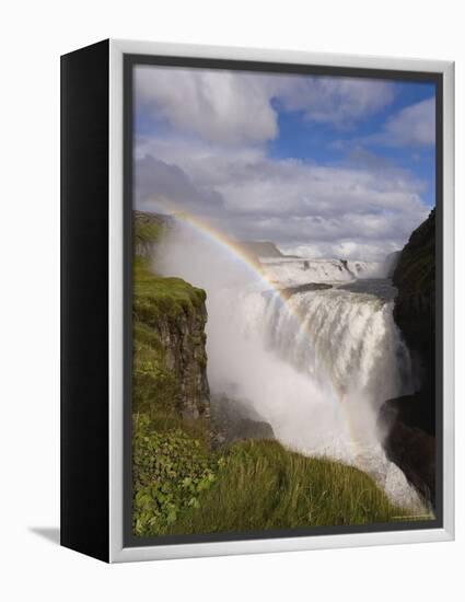 Iceland's Most Famous Waterfall Tumbles 32M into a Steep Sided Canyon, Iceland, Polar Regions-Gavin Hellier-Framed Premier Image Canvas