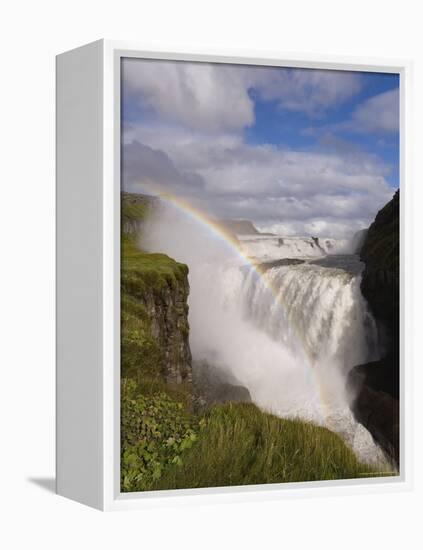 Iceland's Most Famous Waterfall Tumbles 32M into a Steep Sided Canyon, Iceland, Polar Regions-Gavin Hellier-Framed Premier Image Canvas