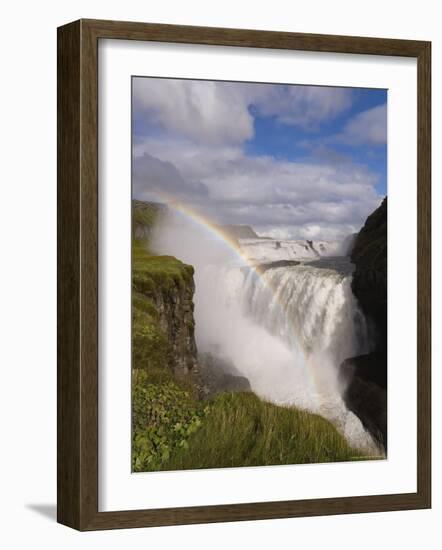 Iceland's Most Famous Waterfall Tumbles 32M into a Steep Sided Canyon, Iceland, Polar Regions-Gavin Hellier-Framed Photographic Print