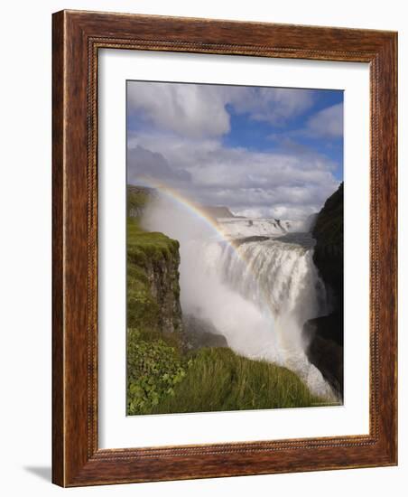 Iceland's Most Famous Waterfall Tumbles 32M into a Steep Sided Canyon, Iceland, Polar Regions-Gavin Hellier-Framed Photographic Print