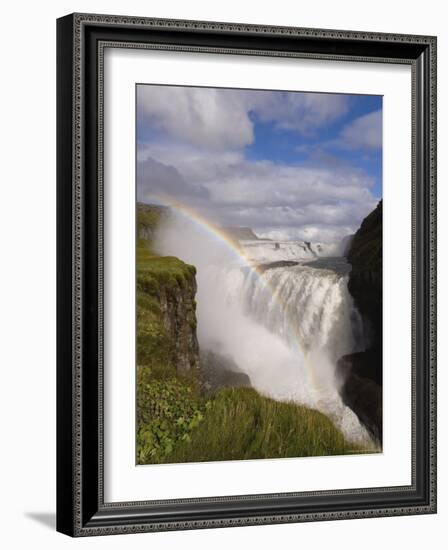 Iceland's Most Famous Waterfall Tumbles 32M into a Steep Sided Canyon, Iceland, Polar Regions-Gavin Hellier-Framed Photographic Print