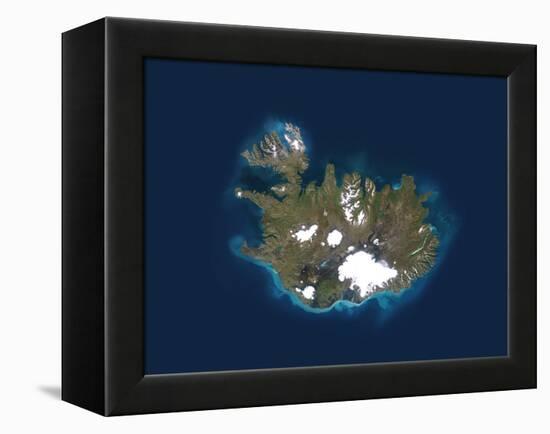 Iceland, Satellite Image-PLANETOBSERVER-Framed Premier Image Canvas