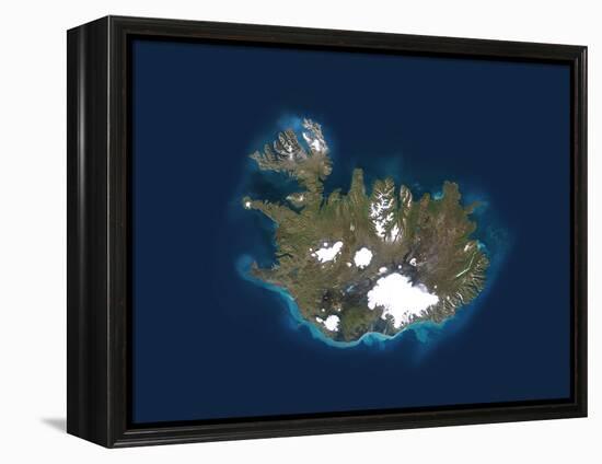 Iceland, Satellite Image-PLANETOBSERVER-Framed Premier Image Canvas