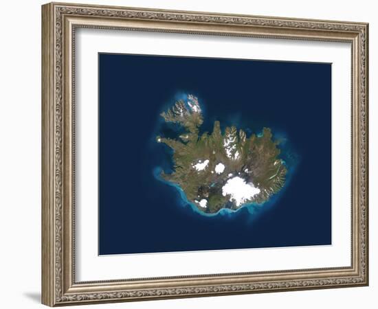 Iceland, Satellite Image-PLANETOBSERVER-Framed Photographic Print