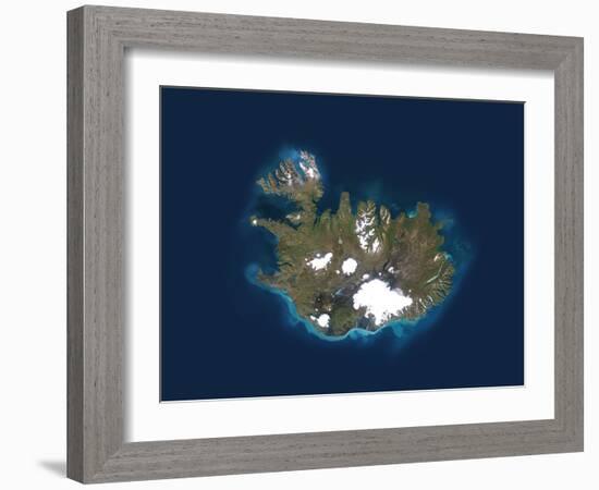 Iceland, Satellite Image-PLANETOBSERVER-Framed Photographic Print