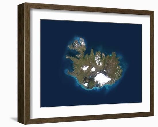 Iceland, Satellite Image-PLANETOBSERVER-Framed Photographic Print