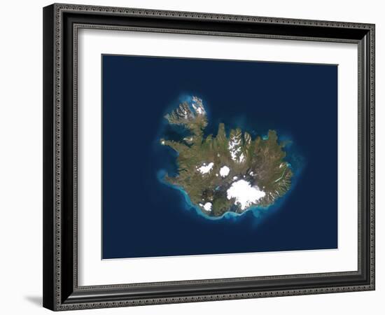 Iceland, Satellite Image-PLANETOBSERVER-Framed Photographic Print